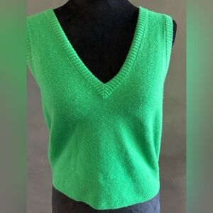 JCrew Cashmere Green V-Neck Women's Sweater